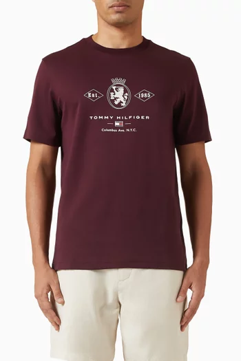 Diamond Crest Graphic T-shirt in Cotton Blend