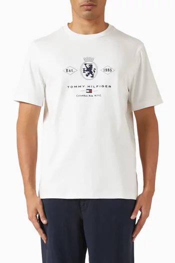 Diamond Crest Graphic T-shirt in Cotton Blend