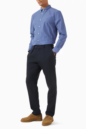 Harlem Tapered Pleated Pants in Twill