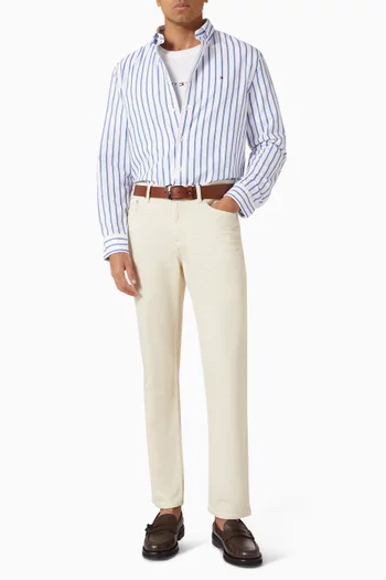 Stripe Oxford Shirt in Cotton