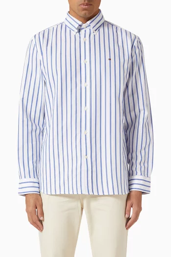Stripe Oxford Shirt in Cotton