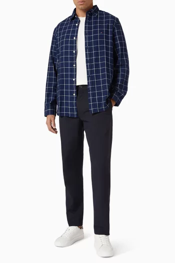 Sleek Shirt in Textured Twill
