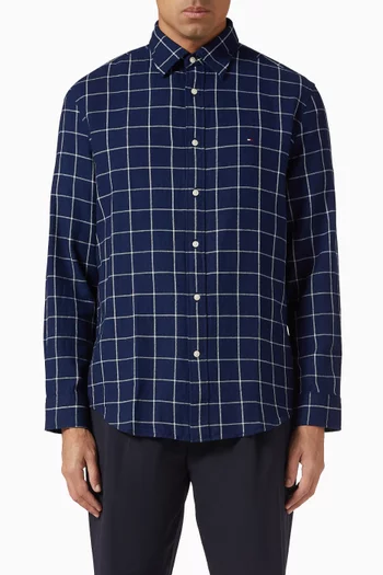 Sleek Shirt in Textured Twill