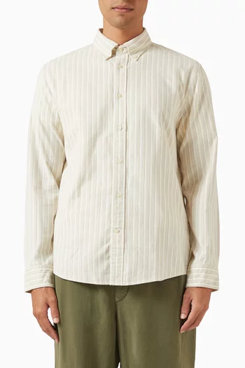 Flannel Stripe Shirt in Cotton