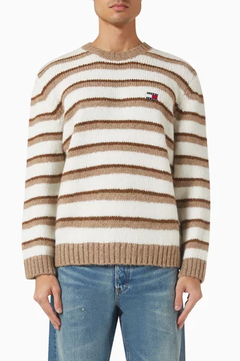 Badge Stripe Sweater in Alpaca-blend