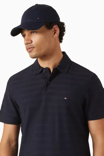 كاب بيسبول بنقشة هيرنج بون منسوجة قطن