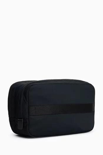 Metal Logo Patch Toiletry Pouch