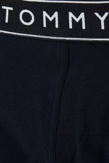 Logo Boxer Briefs in Stretch Cotton, Set of 3