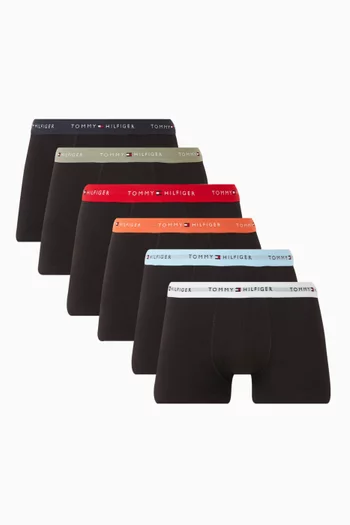 Signature Logo Trunks in Stretch Cotton, Set of 7