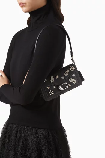 Tabby 26 Crystal Shoulder Bag in Tanned Leather