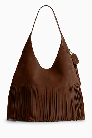 Brooklyn 39 Fringed Shoulder Bag in Suede