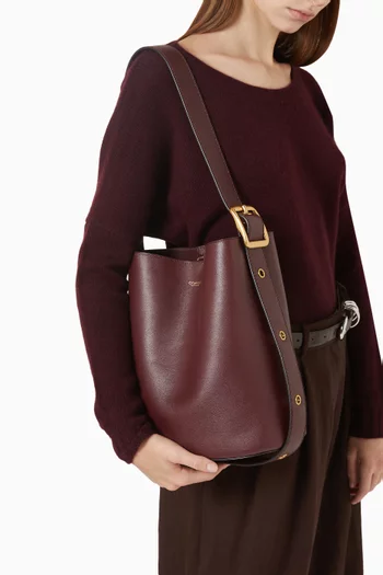 Bleecker Bucket Bag in Grained Leather