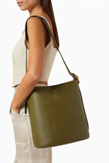 Bleecker Bucket Bag in Grained Leather