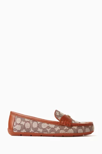 Driving Signature Loafers in Coated-canvas