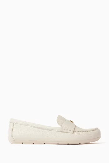 Driving Loafers in Grained Leather
