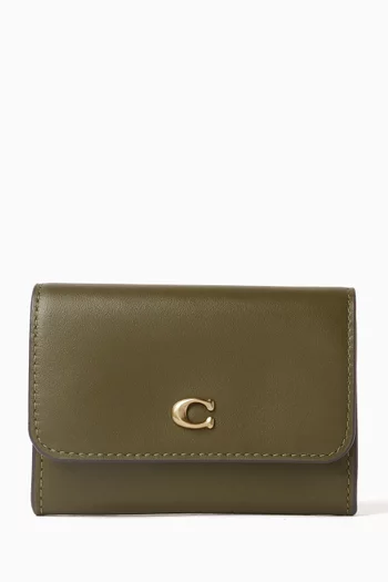 Essential Flap Card Case in Leather