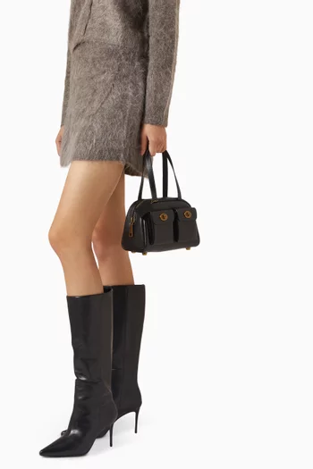 Twin Turnlock Bag 20 in Leather