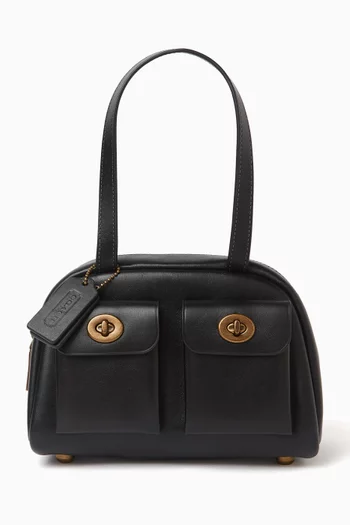 Twin Turnlock Bag 20 in Leather