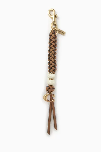 Bead Bag Charm in Leather