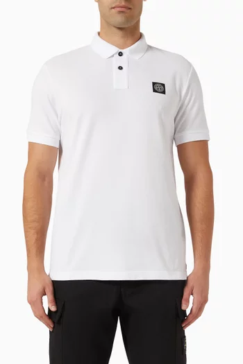 Logo Polo T-shirt in Organic Cotton-piqué