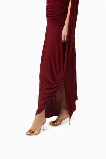 Astucla 90 Mules in Metallic Calf Leather