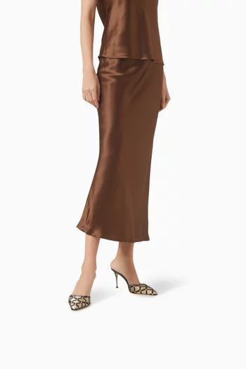 حذاء مونيليمو مفتوح من الخلف بكعب 90 مم ستان