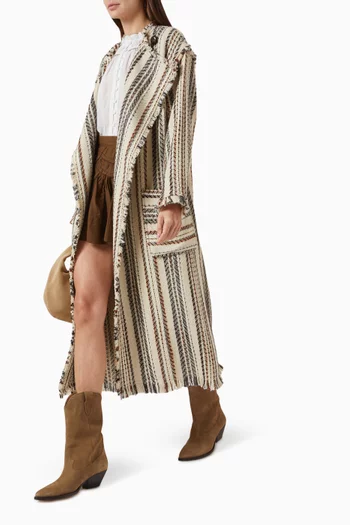Inita Striped Coat in Knit
