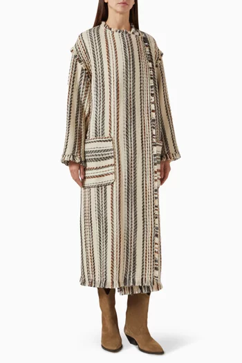 Inita Striped Coat in Knit
