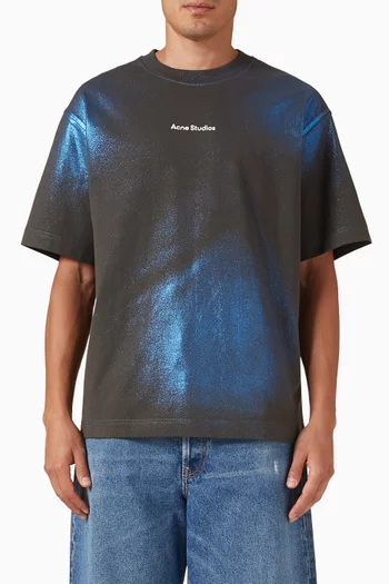 Exford U Foil Stamp T-shirt in Cotton