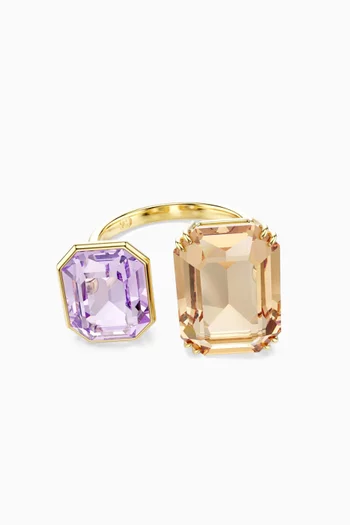 Millenia Octagon Open Ring in Gold-plated Metal