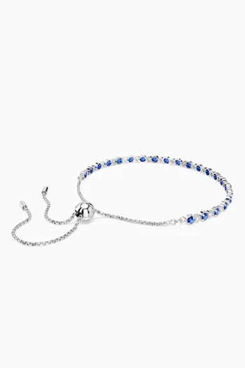 Matrix Tennis Bracelet in Rhodium-plated Metal