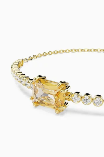 Matrix Crystal Tennis Bracelet in Gold-plated Metal