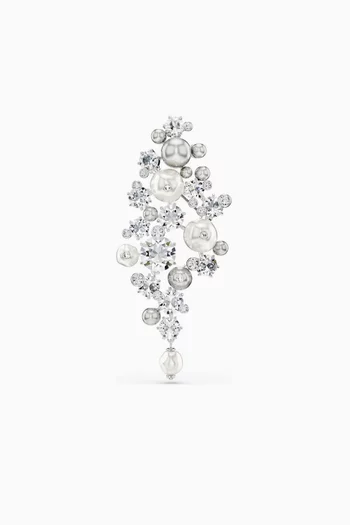 Constella Brooch in Rhodium-plated Metal