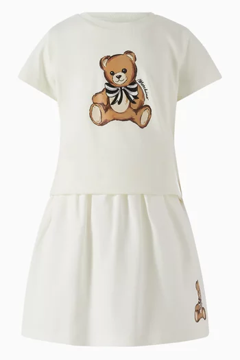 Teddy Print T-shirt in Cotton