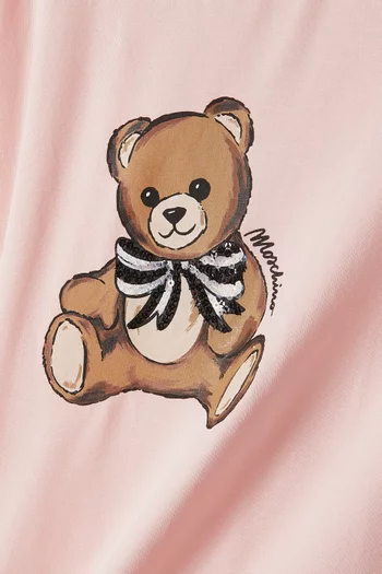 Teddy Print T-shirt in Cotton