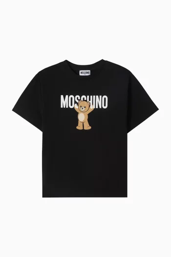 Teddy Print T-shirt in Cotton
