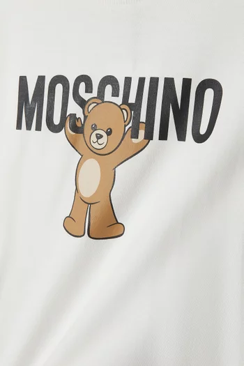 Teddy Print T-shirt in Cotton