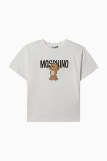 Teddy Print T-shirt in Cotton