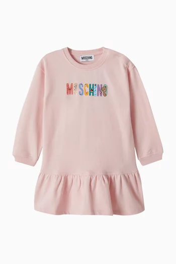 Logo Sweatshirt Dress in Cotton