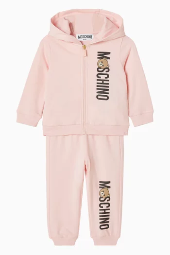 Logo Zip Tracksuit Set in Fleece