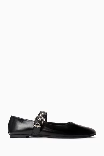 Camille Mary-Jane Shoes in Leather