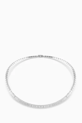 قلادة ماتريكس معدن مطلي بالروديوم