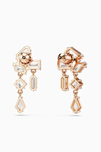 Mesmera Drop Earrings in Rose Gold-plated Metal