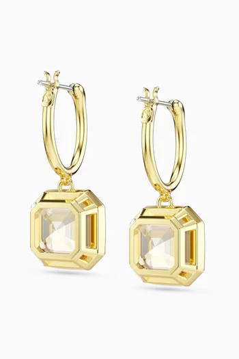 Millenia Crystal Earrings in Gold-tone Metal