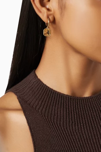 Millenia Crystal Earrings in Gold-tone Metal