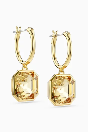 Millenia Crystal Earrings in Gold-tone Metal