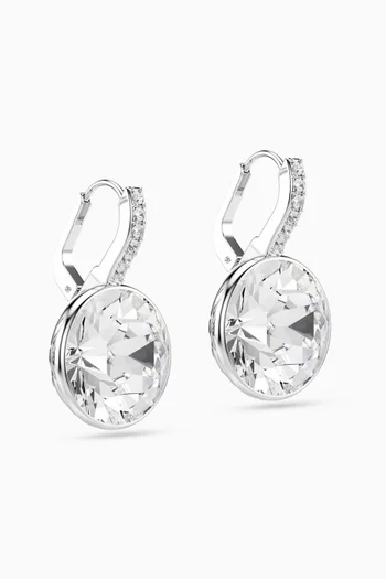 Millenia Crystal Earrings in Rhodium-plated Metal