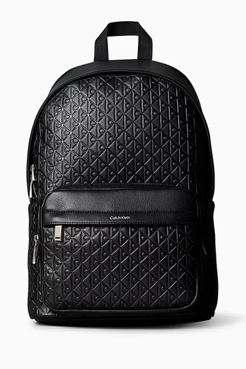 Embossed  Monogram Backpack