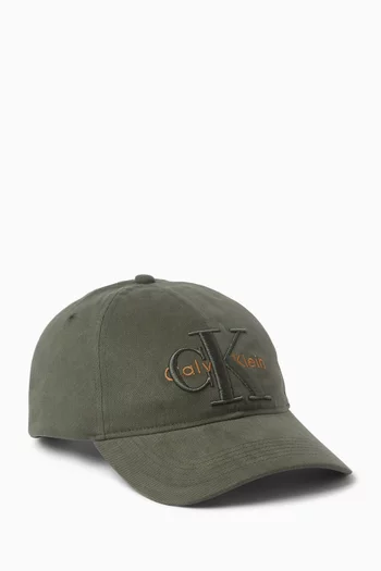 Layered Monogram Logo Graphic Baseball Cap