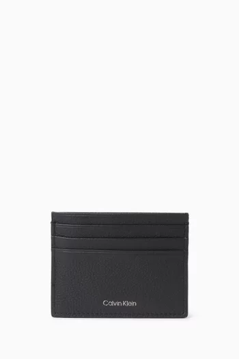 Foil Embossed Card Case in Leather